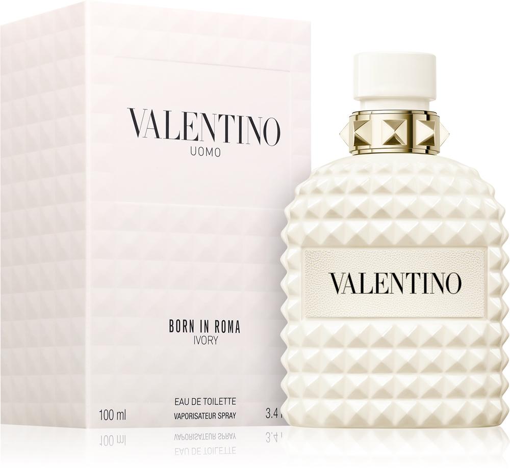 Valentino Uomo Born in Roma Ivory Eau de Toilette Spray for Men 3.4 oz / 100 ml