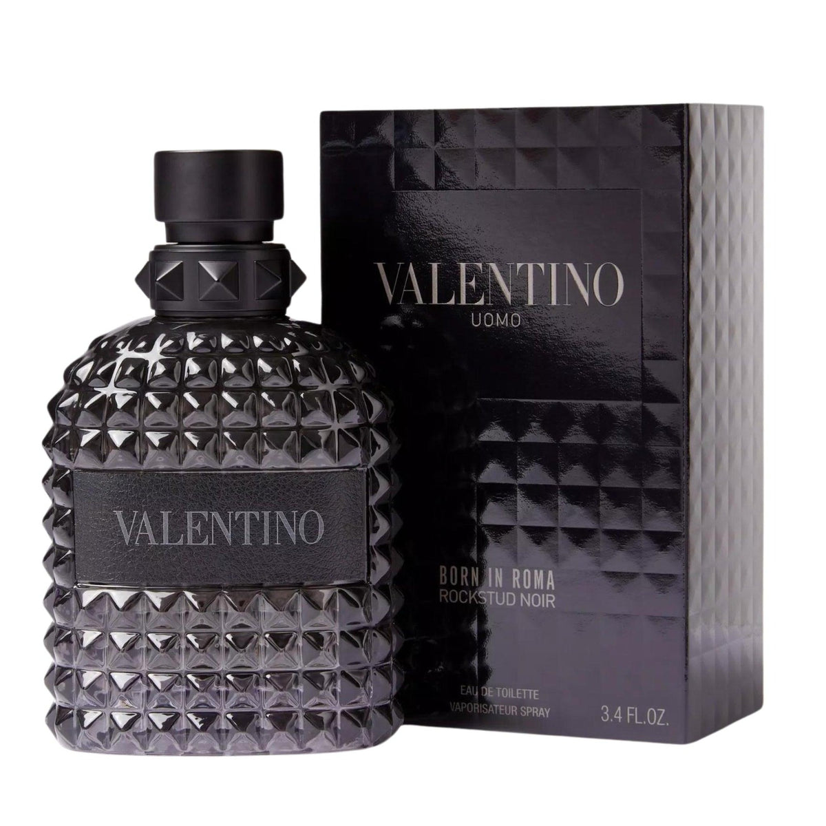 Valentino Uomo Born In Roma Rockstud Noir Eau de Toilette Spray 3.4 oz / 100 ml for Men